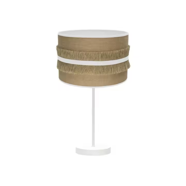 Fabrilamp - Sobremesa Grande Natalia 1xe27 Blanco/saco-blanco 62x30x30 Cm - 1
