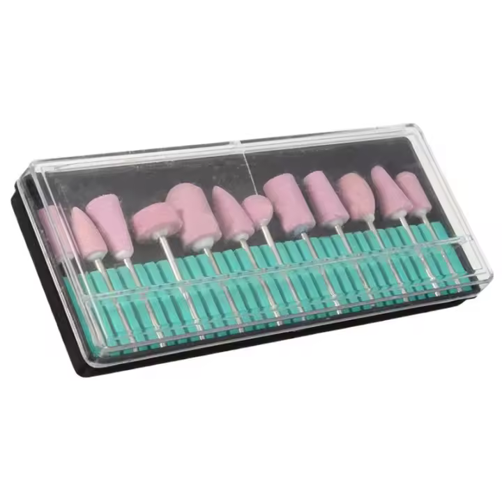 Juego de Herramientas de cabezal de pulido profesional, brocas de cerámica para arte de uñas, 12 unidades - 1