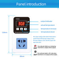 Controlador De Temperatura Inteligente LED Digital 1500W Preciso W2022 AC110/220V Para Hogar Sin Cable De Interfaz - details 3