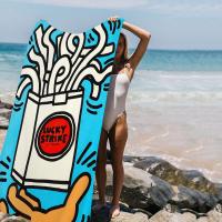 Toalla De Playa K-Keith-Haring Impresión Microfibra Absorbente Secado Rápido Suave Para Yoga Natación Resort Montañismo Tamaño 76x182 Cm - details 6