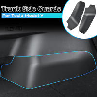 Protector De Maletero Trasero Para Tesla Model Y 2022 2023 Cubierta De TPE Superficie De Pelusa Protección De Esquinas Carrocería De Automóvil - details 0
