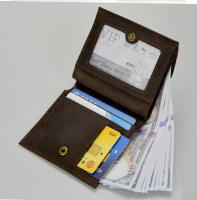 Cartera De Cuero Genuino Para Hombre Pequeña Y Delgada Con Bolsillo Monedas Portatarjetas Vintage Bolsa Para Dinero - details 11