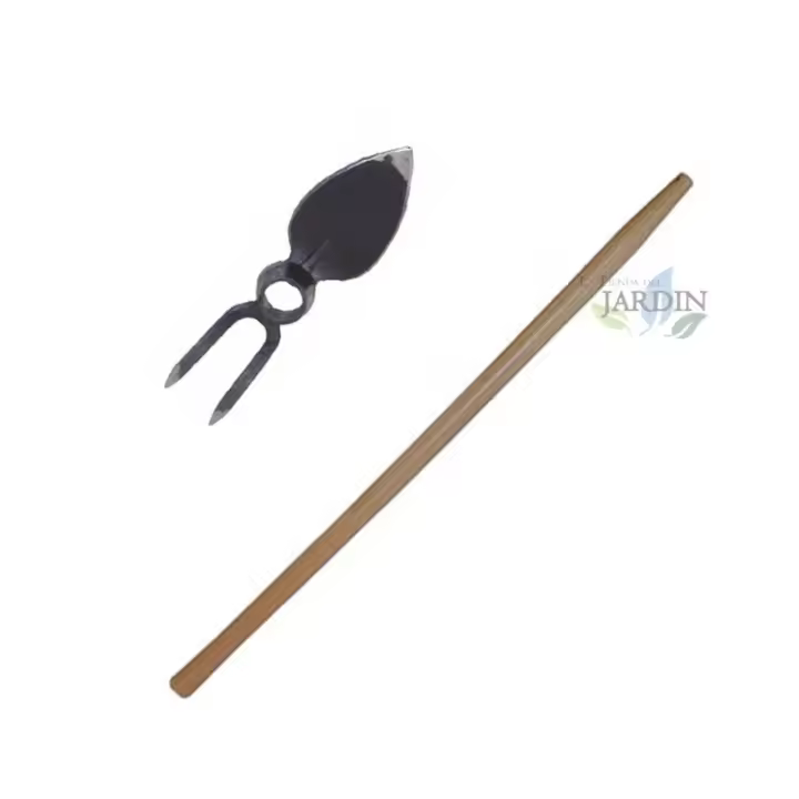 Suinga Azadilla y Horquilla de Jardín con Mango de Madera 120 Cm - Doble Uso - 1