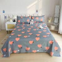 Sábana Plana De Cama Doble Con Estampado De Flor Roja Sábana Superior De Poliéster 100% Para Cama Individual/Reina/King - details 11