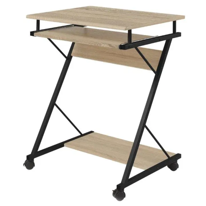 Mesa Escritorio Ordenador Volta de Oficina Estilo Moderno en Varios Colores con Bandeja Extraíble 60 cm - 1