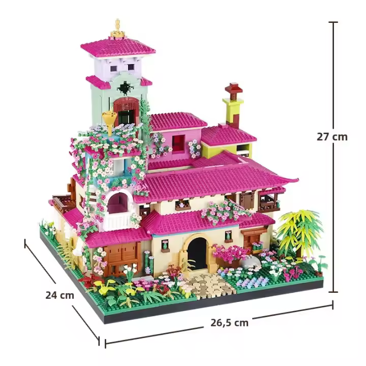 Bloques De Construcción Princesa Magia Castillo 3600PCS Villa Selva Sakura Juguetes De Bloques Diamantes Para Niñas Cumpleaños - 1