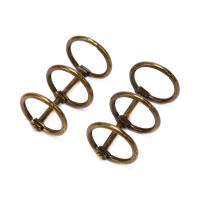 2Pcs Anclaje De Libro De Hojas Sueltas Retro Metálico Con Anillo Plegable Para Calendario 3 Anillos Para Cuaderno Álbum Scrapbook - details 0