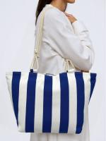 MEJORADA TOTE BAG de Rayas Bicolor – Bolso de Playa Grande con Asas de Cuerda, Capacidad Extra, 6 Colores Disponibles - details 8