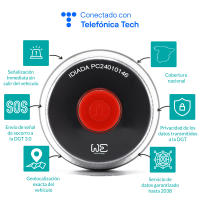 Luz Emergencia Coche DGT 3.0 (Obligatoria) Homologado Geolocalización Conectada Luz avería Coche GPS y Base Imantada Soporte UNIVERSAL - details 2