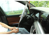Parasol Para Coche Plegable De Aluminio Anti-UV Protección Solar Para Parabrisas Y Volante De Cuña Plateado Accesorios De Coche - details 1