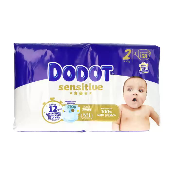 Dodot Sensitive Talla 2 4-8 Kg 58 Unidades - 1