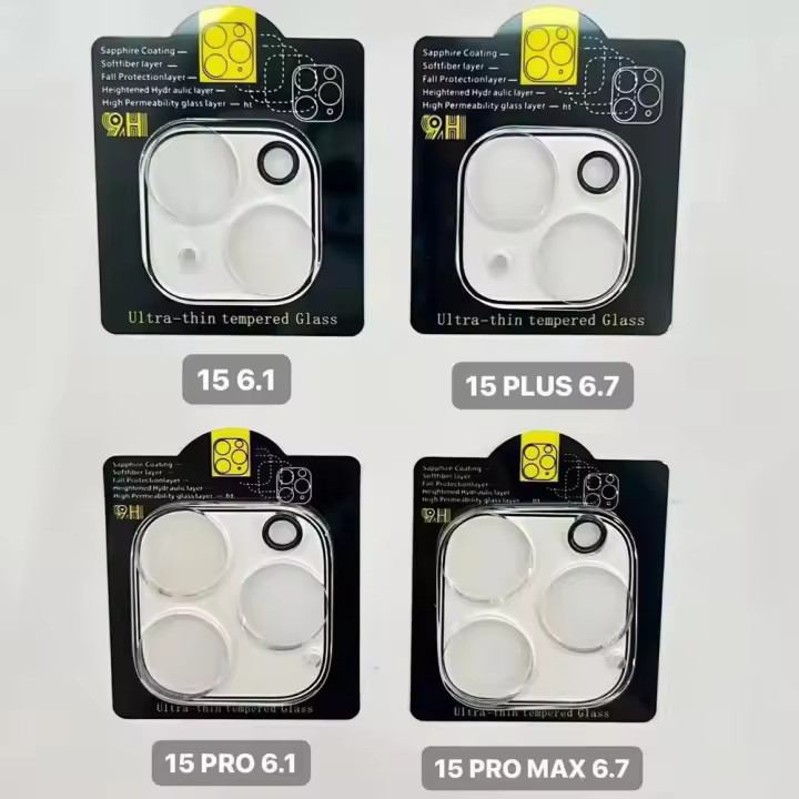 Protector De Cámara Trasera HD Para iPhone 16 15 14 pro Max 14 plus 13 12 Mini Vidrio Templado Anti- Rayones Compatible Con Various Models - 1