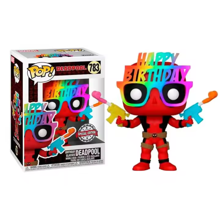 Funko Pop Deadpool con gafas de cumpleaños 783 Special Edition     Figura - 1