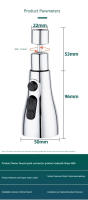 Grifo De Cocina Flexible 3 En 1 Cabeza De Rojellera Con Filtro Para Lavabo Negro Tapa Reemplazable Extensor De Grifo - details 7