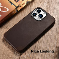 Funda de cuero genuine suave para iPhone 14 Pro Max, Funda de negocios de calidad para iPhone 15 Pro Max, Carga magnética, Funda trasera de teléfono - details 6