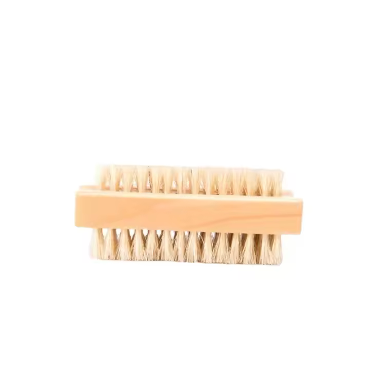 Cepillo De Uñas De Doble Cara Con Cerda De Bambú Y Sisal Herramienta De Limpieza Para Manicura Tamaño Medio - 1