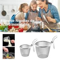 Cestería De Malla De Acero Inoxidable Para Cocinar Al Vapor Enjuague Freír Colador De Verduras Hot Pot Tamaño Grande Resistente Al Calor - details 1