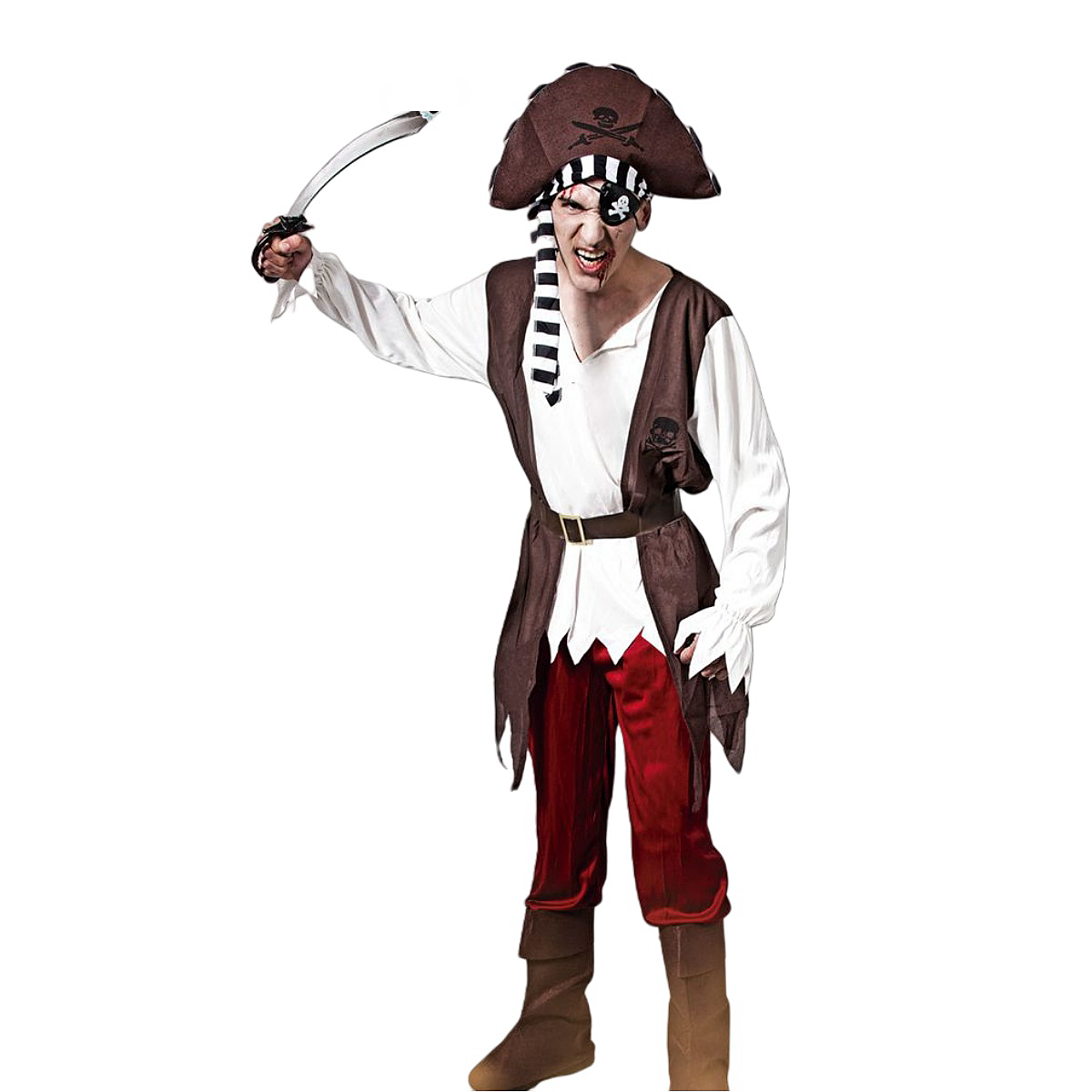 Disfraz de pirata Colección Caribe para hombre Corsario, Bucanero Disfraz para adultos y divertidos accesorios para Fiestas, Carnaval y Halloween