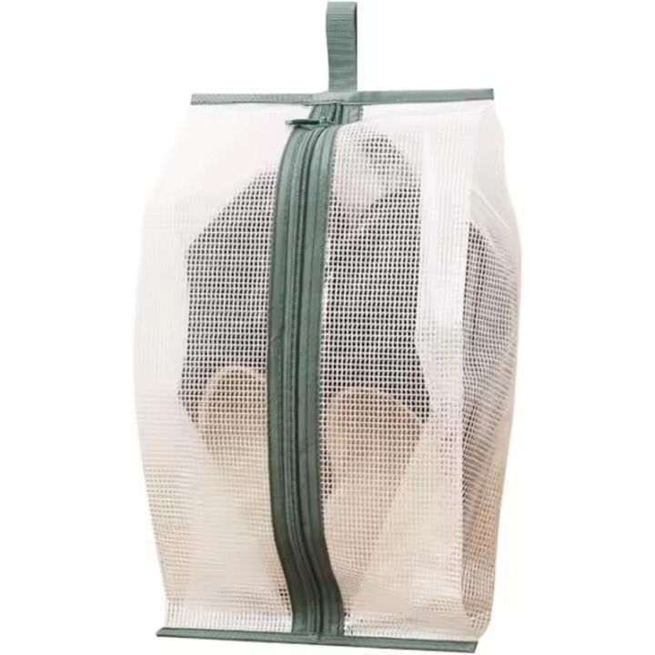 Bolsa impermeable para Zapatos de uso Diario, Large, plegable, transparent, with Cremallera y Cuerda (1 Unidad, Green) - 1