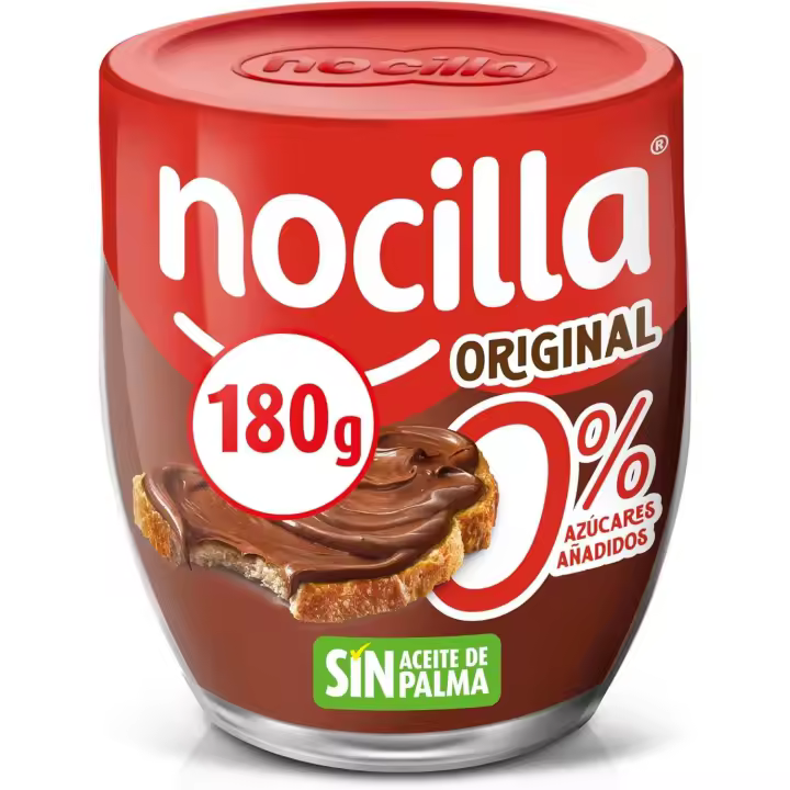 Nocilla -Original 0% Azúcares Añadidos, sin Aceite de Palma, 180g - 1