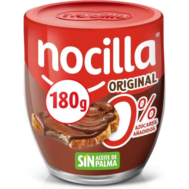 Nocilla -Original 0% Azúcares Añadidos, sin Aceite de Palma, 180g - 1