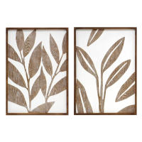 Pareja de Cuadros Decorativos Artesanales Pintados a Mano, Cuadros Decoración para Salón y Diferentes Estancias. Pareja Hojas - details 2