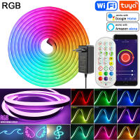 Tira De LED Neón Flexible Tuya Smart Life DC12V RGB Para Decoración De Hogar Y Fiestas Compatible Con Alexa Y Google Home - details 0