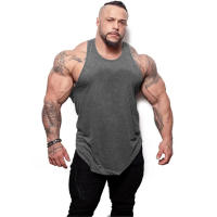 Camiseta Sin Mangas De Algodón Transpirable Para Hombre Color Sólido Casual Deporte Running Gimnasio Fitness Musculación Chaleco Suelto Vests - details 4