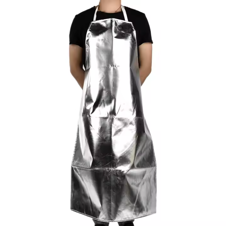 Delantal resistente al calor, delantal de papel de aluminio de 1000 grados Delantal resistente a altas temperaturas adecuado para trabajo aafety/Cocina - 1