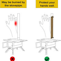 Cinta De Protección Antigota Para Estufa De Camping a Prueba De Fuego Y Aislante Térmico Accesorio Multifuncional De Estufa De Acero Inoxidable - details 6