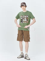 Camiseta De Algodón Grande Y Casual Para Hombres Con Diseño De Gatos De Meme Impresión Creativa Transpirable Y Ligera Para La Playa Y Verano Con Manga Corta - details 0