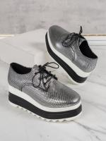 Zapatos De Plataforma Con Tacón Para Mujer Zapatos Casuales Con Cordones Altos Cómodos Y Transpirables Zapatillas Con Suela Gruesa Para Exterior - details 24
