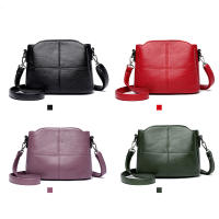 Bolso De Hombro Para Mujer Vintage En Piel Suave PU Color Sólido Cuadrado Bolsa Cruzada Para Mujer Madura Nuevo Gran Mensajero - details 1