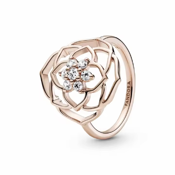 Anillo Pandora Rose Declaración Pétalos de Rosa - 1