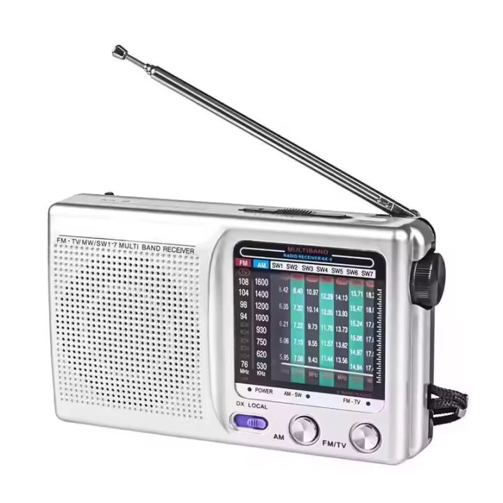 Radio portátil de bolsillo AM FM estéreo SW/AM/FM batería Radio Digital altavoz antena de Radio para uso de emergencia en interiores y exteriores - 1