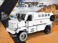 Juego De Construcción Educativo Serie Militar Tráiler De Transporte De Vehículos Blindados Leopardo Y Tanque T64 Bloques MOC Para Niños - details 2