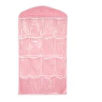 Organizador De Ropa En Estante De Pared 16 Compartimentos Almacenamiento De Ropa De Tela Malla Con Bolsillos Transparentes Para Armario Colgante - details 10