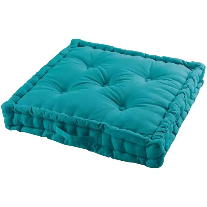 TIENDA EURASIA® Cojines de Suelo - 100% Algodón Lisa - Ideal para Sillas, Bancos, Palets, Suelos - Uso Interior y Exterior - 1