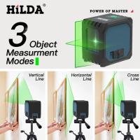 Nivel Laser HILDA 2 Líneas Recargable Por USB Mini Nivel Laser Auto Nivelado Con Láser Verde Rayos Horizontales Y Verticales - details 15