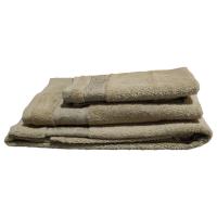Juego de Toallas de Baño Color Tostada con Cenefa Decorativa – Set de 3 Piezas de Lujo: Toalla de Baño, Manos y Facial | 100% Algodón Portugués 500 g/m² | Suave y Alta Absorción | Certificado OEKO-TEX® | Ideal para Regalo o Baños Elegantes | Mercatienda.e - details 4