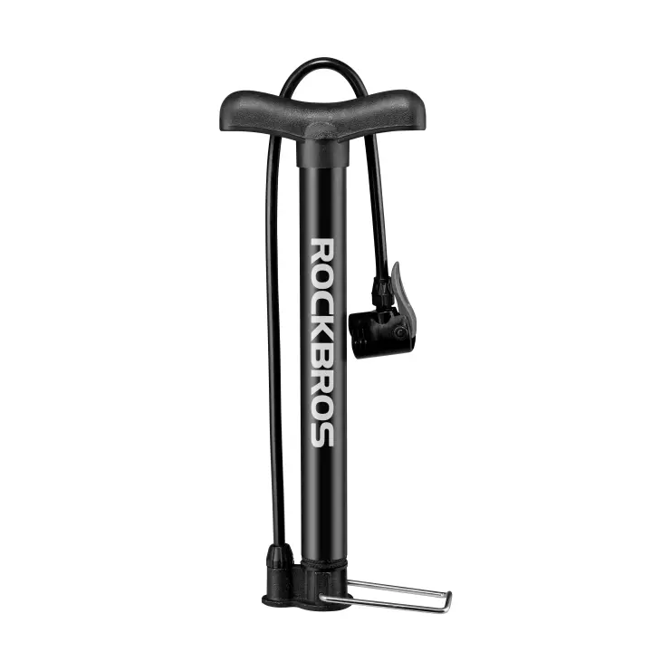 ROCKBROS Bomba de Mano para Bicicleta 120 PSI Portátil Ligera Compacta Aleación de Aluminio Compatible con Válvula Presta y Schrader Ideal para Bicicleta de Carretera MTB Montaña Urbana Herramienta de Emergencia Resistente y Eficiente - 1
