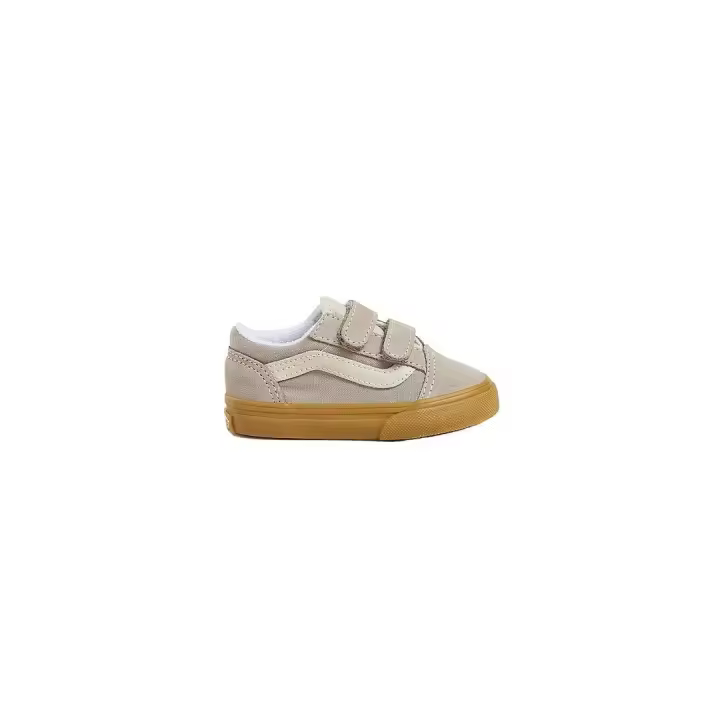 Zapatilla Baby Vans Old Skool V Gris Caramelo - 1