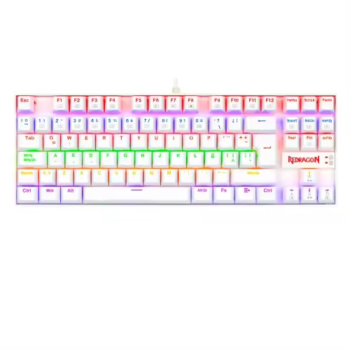 Redragon - KUMARA 2 Teclado Mecanico Gaming Rainbow Español Blanco - 1