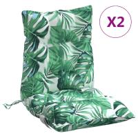 vidaXL Cojines de silla de respaldo bajo 2 uds tela Color Antracita,  Verde,  Negro y mas Cojín Decorativo de Asiento Cojines de muebles de salon - details 0