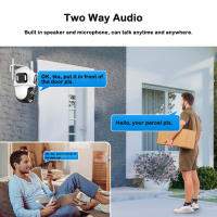 Cámara De Seguridad 6K 12MP Con Zoom De 8X Y Lentes Doble Pantalla WiFi Exterior Protección Del Hogar CCTV IP PTZ Surveillance ICSEE - details 0