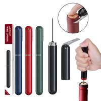 Abrepuertas De Vino Con Corte De Sellador Y Bomba De Aire Seguridad Acero Inoxidable Pin Para Retirar Tapas De Vino Color Rojo/Negro/Azul/Morado - details 2