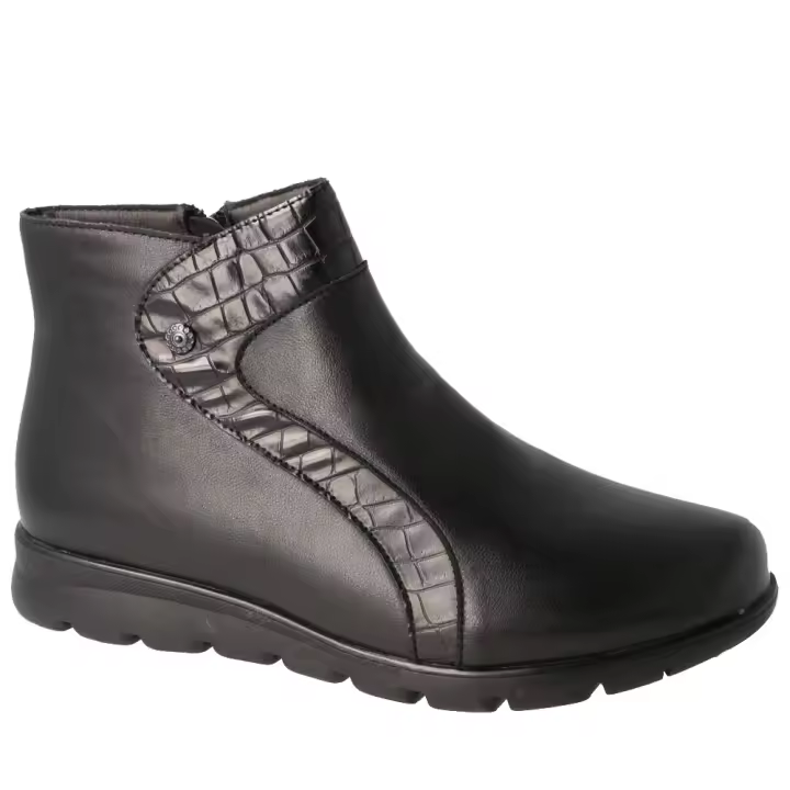 Botines Sport Piel Mujer Flexpies 1429 Negro 106021  Botines Botines Planos Flexpies MARCAS MUJER - 1