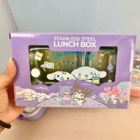 Caja De Almuerzo Sanrio Hellokitty Con Diseño De Kuromi Y Cinnamoroll Anti-Desbordamiento Para Niños Dividida Y Portátil Regalos De Anime Cartoon - details 6