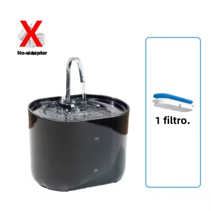 Fuente De Agua Para Mascotas De Acero Inoxidable Con Filtro De Ciclo Automático Y Bomba De Agua Silenciosa Para Gatos Y Perros Dispensador De Agua - 1