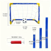 Juego De Fútbol Mini Plegable Portátil Y Móvil Para Interior Y Exterior Con Bola Y Bombín Inflable Tamaño 44.7x31.8x25.2 Cm - details 4